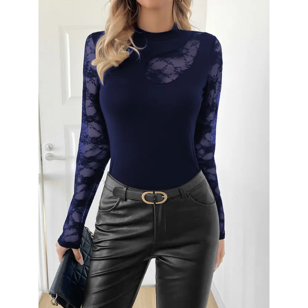 Exquisite lace patchwork top redefining luxury fashion for women $22.99 embrace a charming aesthetic with this basic