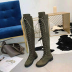 Lace-Up Over-the-Knee Boots