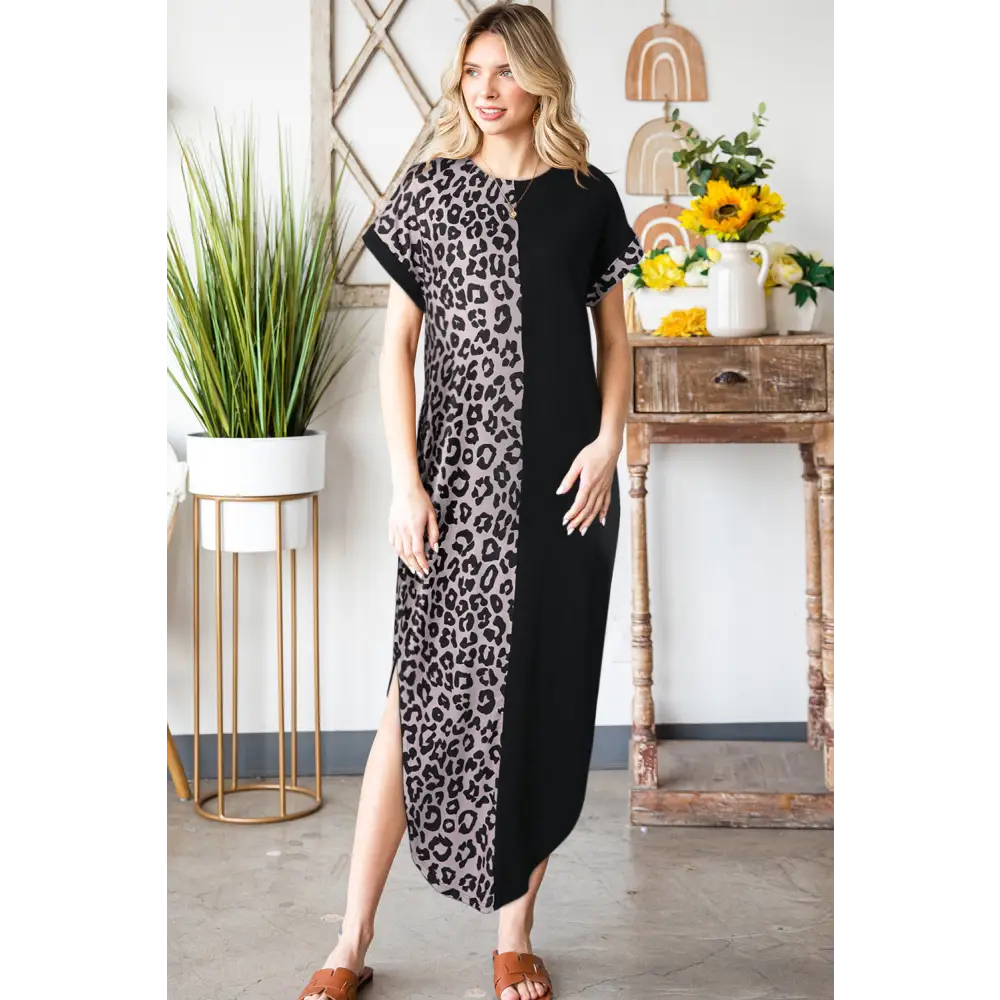 Timeless leopard print midi dress for luxury fashion enthusiasts $30 the grace of the wild (animal print)