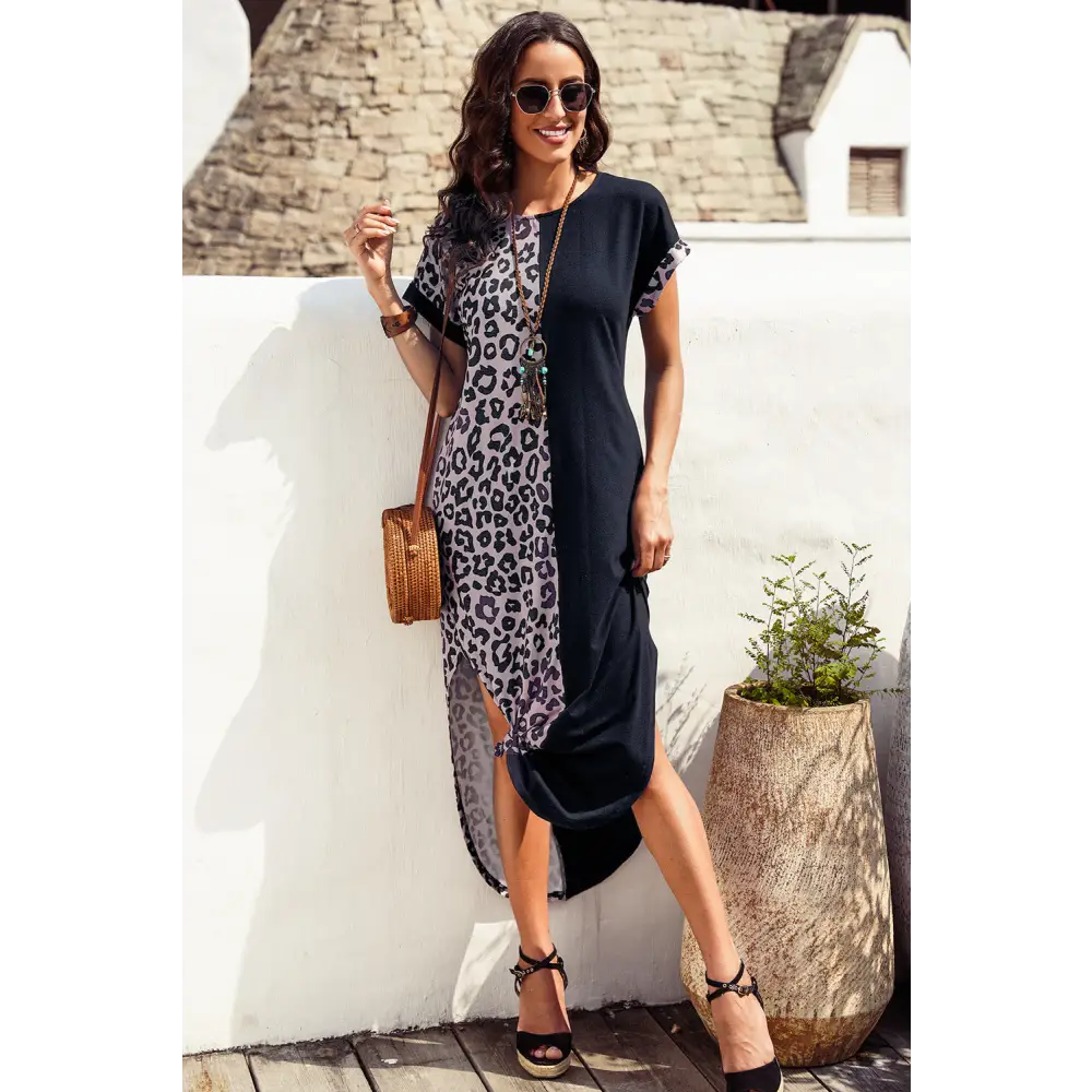 Timeless leopard print midi dress for luxury fashion enthusiasts $30 the grace of the wild (animal print)