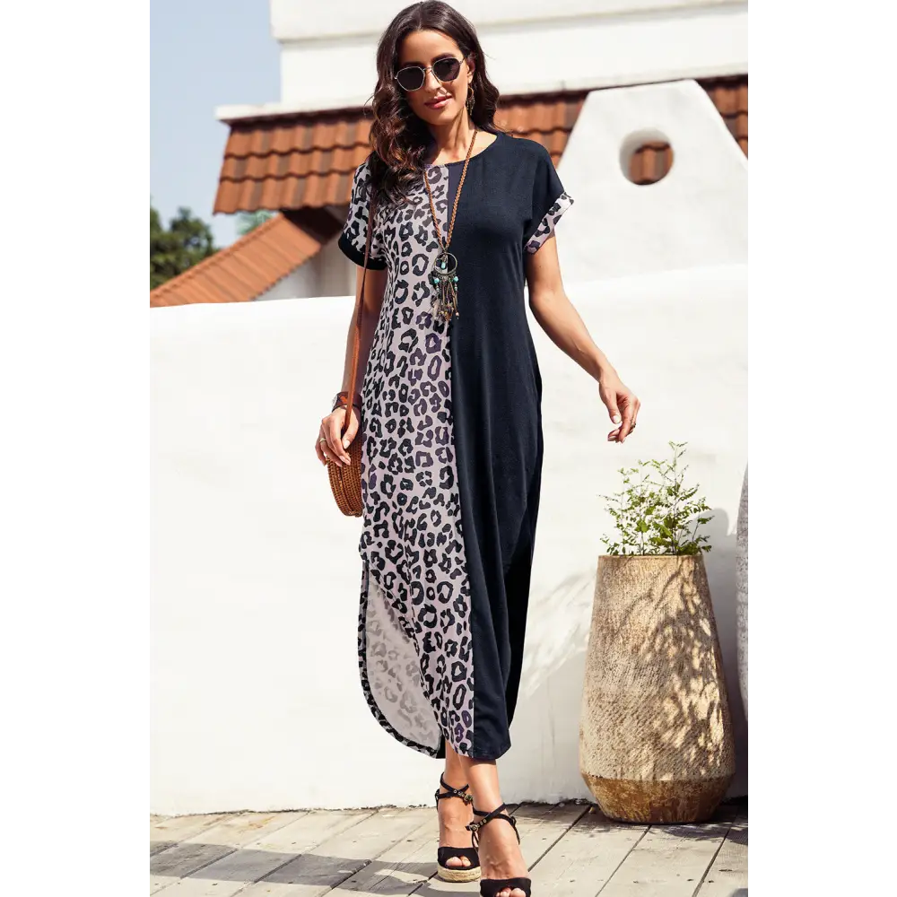 Timeless leopard print midi dress for luxury fashion enthusiasts $30 the grace of the wild (animal print)