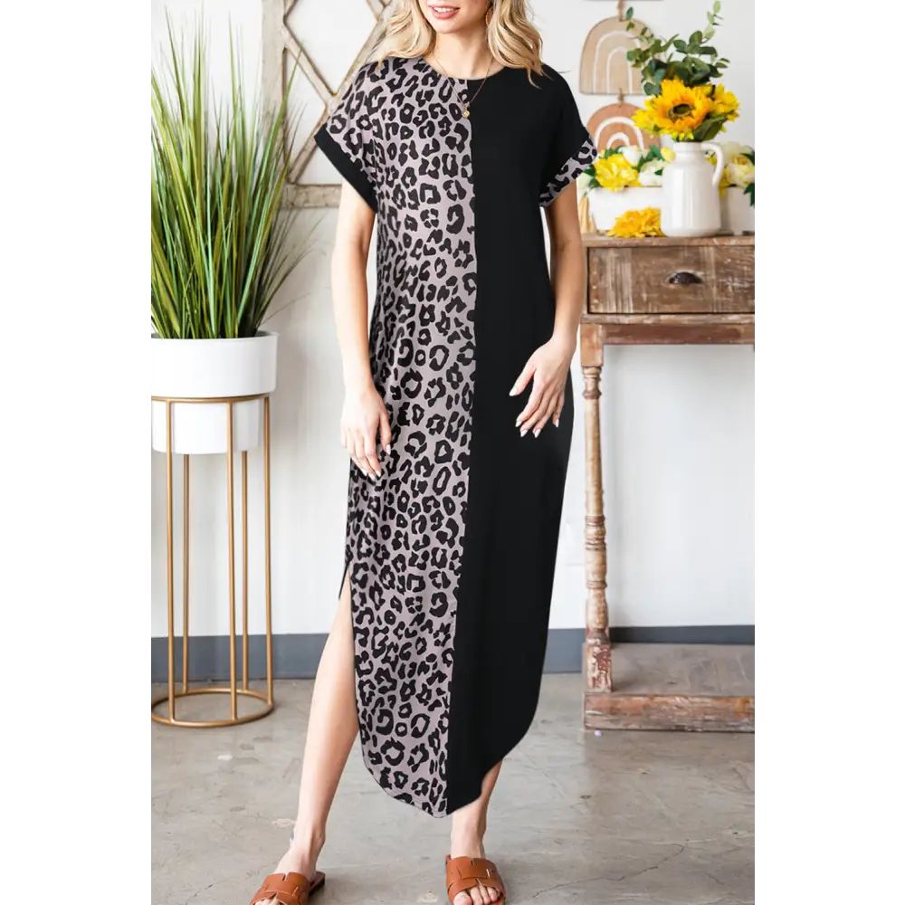 Timeless leopard print midi dress for luxury fashion enthusiasts $30 the grace of the wild (animal print)