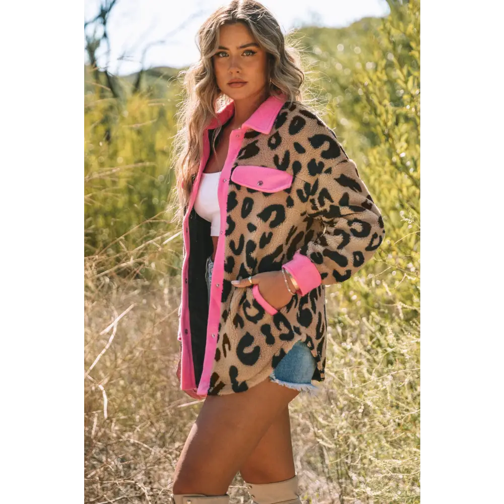 Luxurious leopard print teddy coat for timeless designer clothing $71 this stunning contrast teddy coat features