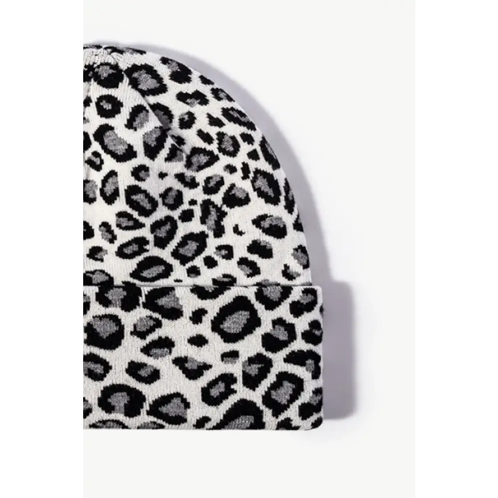 Chic leopard pattern cuffed beanie in luxury fashion for women $13.99 picture flat lay beanie pattern leopard 50%