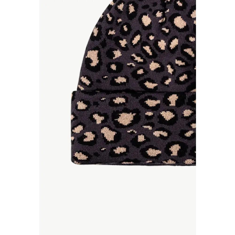 Chic leopard pattern cuffed beanie in luxury fashion for women $13.99 picture flat lay beanie pattern leopard 50%