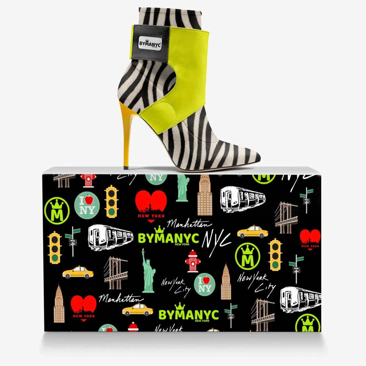 Limited Edition Vegan Stiletto Boots BYMANYC ® New York Futurista Noir - Maven Couture IncWomen's vegan shoes