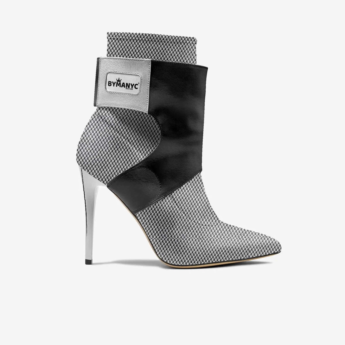 Limited Edition Vegan Stiletto Boots BYMANYC® New York Futurista Onyx - Maven Couture IncWomen's vegan shoes