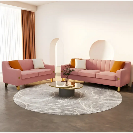 Elegant pink velvet sofa set for luxury fashion in your living room $899 furniture specification product information