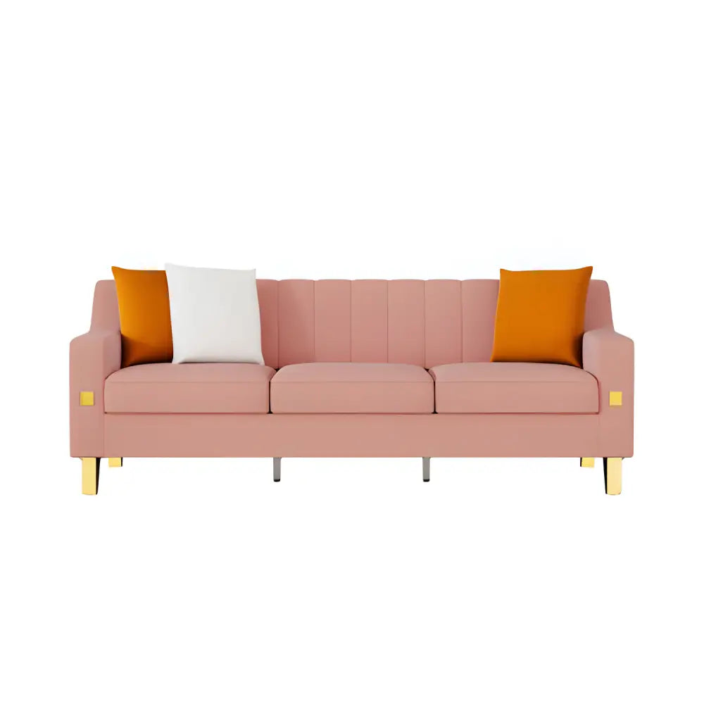 Elegant pink velvet sofa set for luxury fashion in your living room $899 furniture specification product information