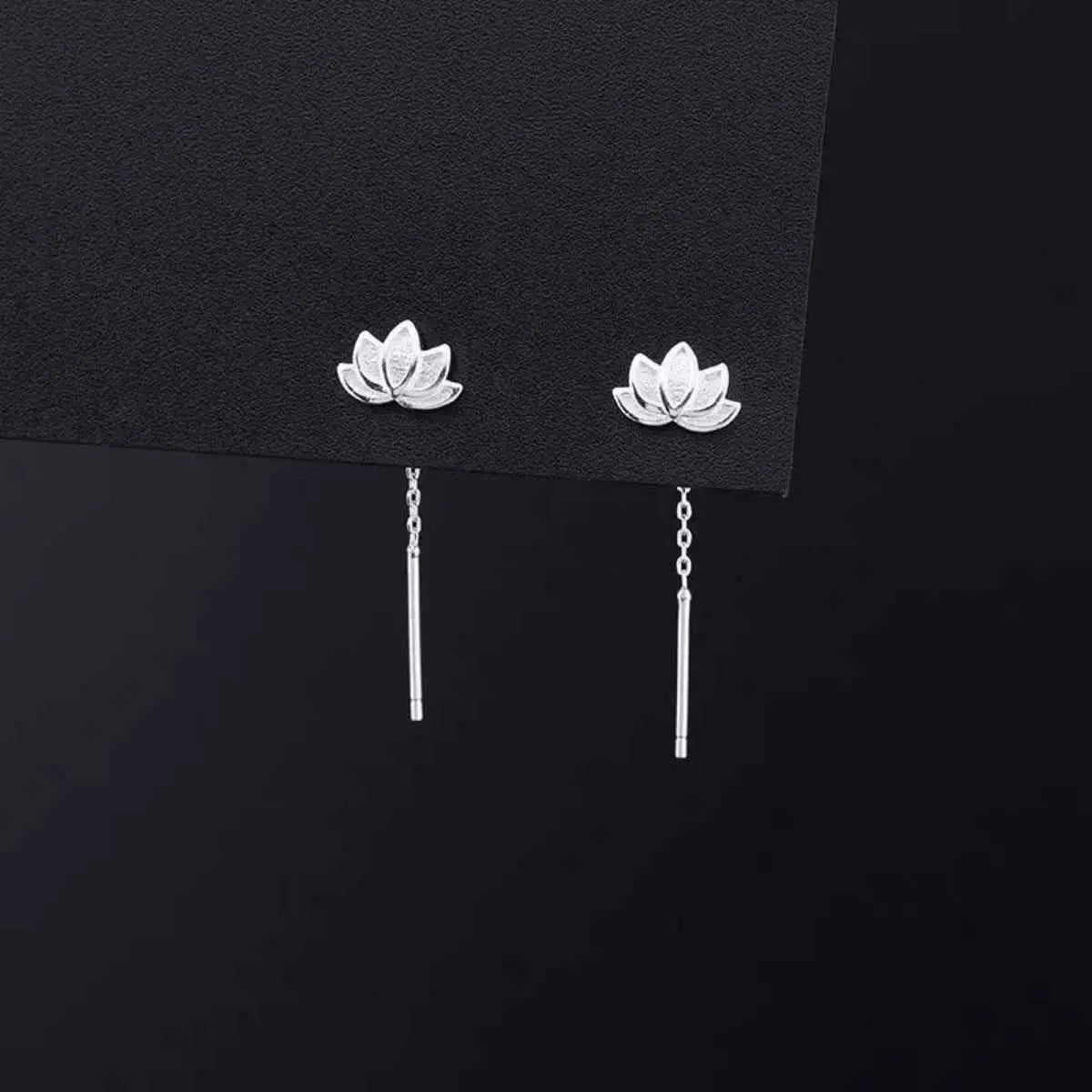 Lotus Drop Earrings