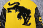 Louis Vuitton Black & Yellow Varsity Jacket - Maven Couture Inc