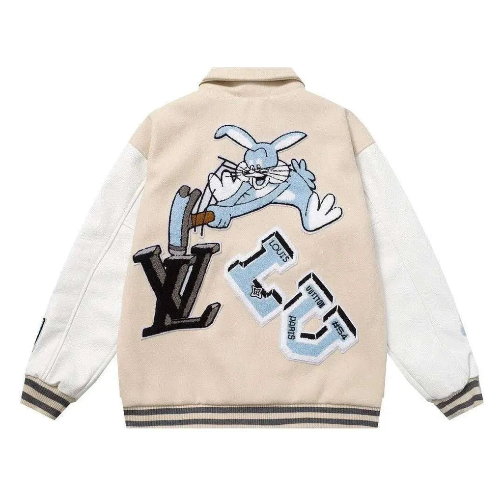 Louis Vuitton Bugs Bunny Letterman Varsity Jacket - Maven Couture Inc