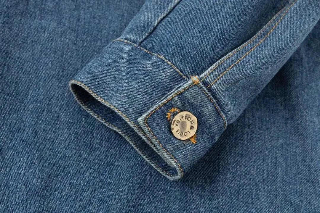 LOUIS VUITTON Denim Jacket Blue - Maven Couture Inc