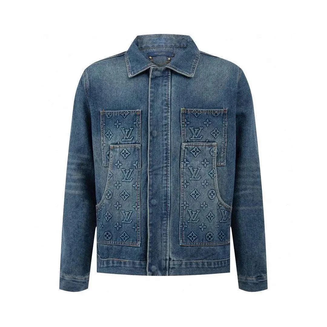 LOUIS VUITTON Denim Jacket Blue - Maven Couture Inc