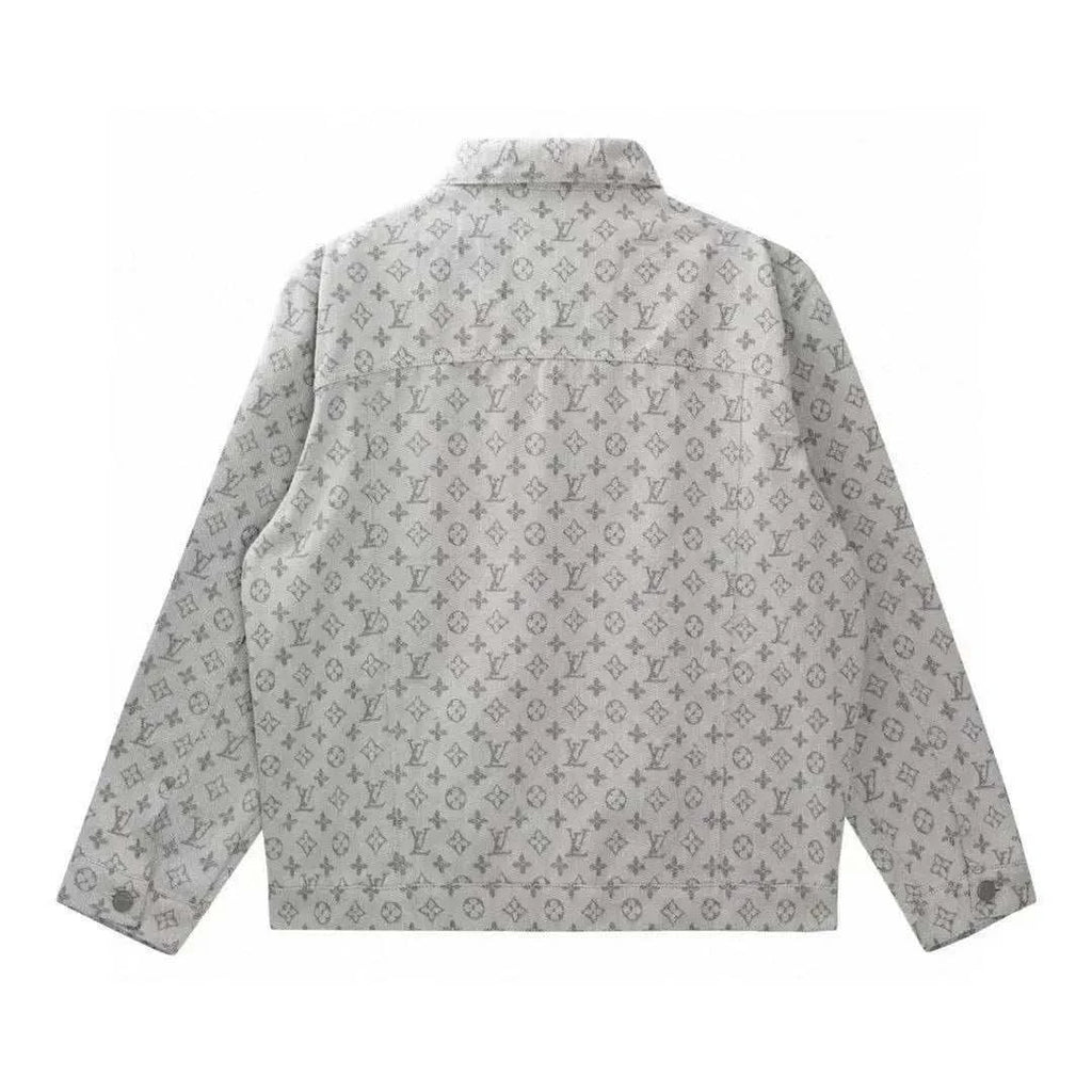 Louis Vuitton Monogram Denim Jacket Grey - Maven Couture Inc