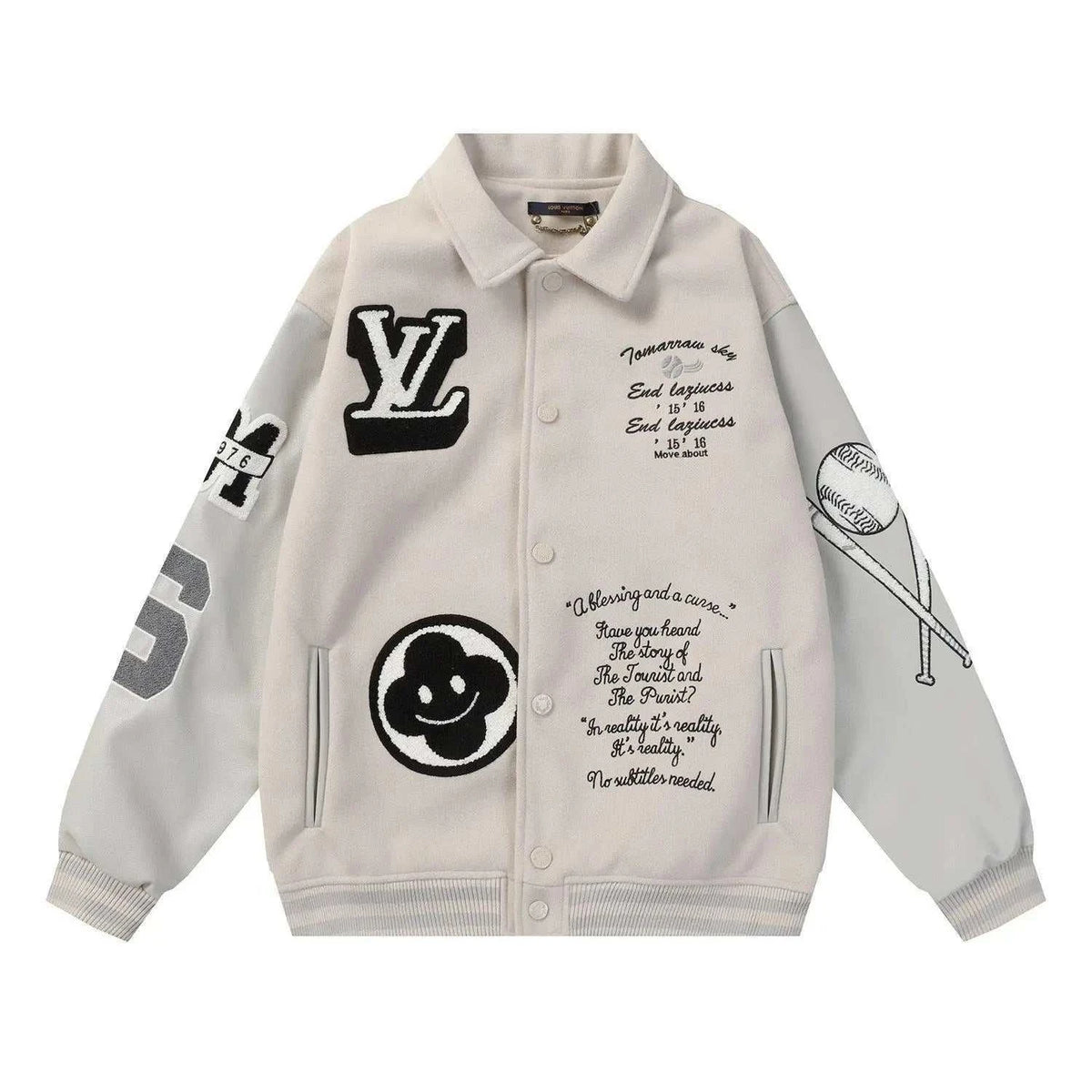 LOUIS VUITTON Varsity Jacket 'Beige' - Maven Couture Inc