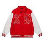 Louis Vuitton Varsity Jacket Red - Maven Couture Inc