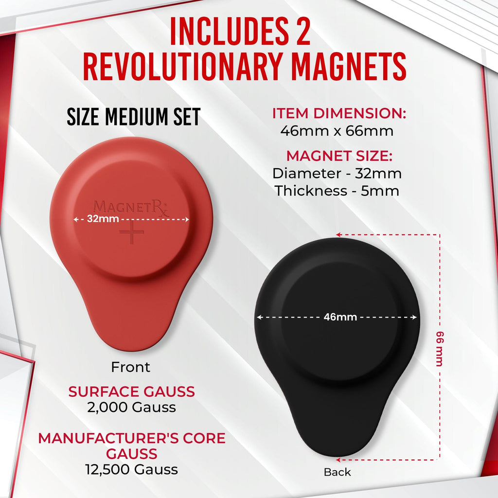 Biomagnetic Therapy Magnet Set — Neodymium & Silicone (2 Medium Magnets) - Maven Couture IncBiomagnetic Therapy