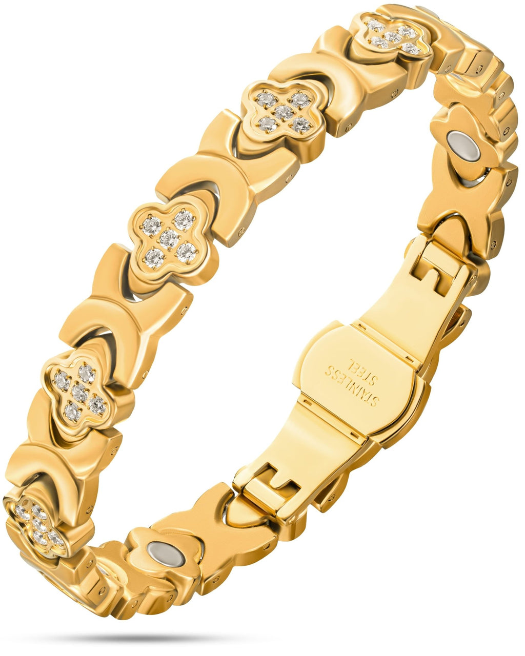 Clover Magnetic Bracelet for Women (Gold) - Maven Couture IncBracelet