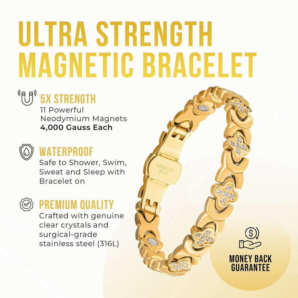 Clover Magnetic Bracelet for Women (Gold) - Maven Couture IncBracelet