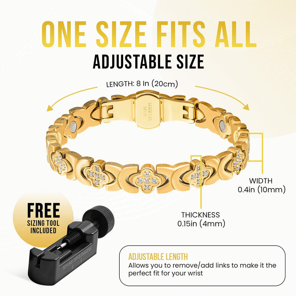 Clover Magnetic Bracelet for Women (Gold) - Maven Couture IncBracelet