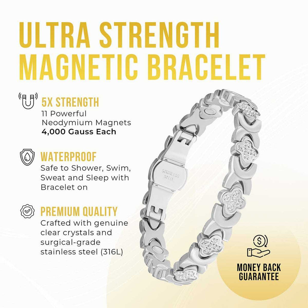 Clover Magnetic Bracelet for Women (Silver) - Maven Couture IncBracelet