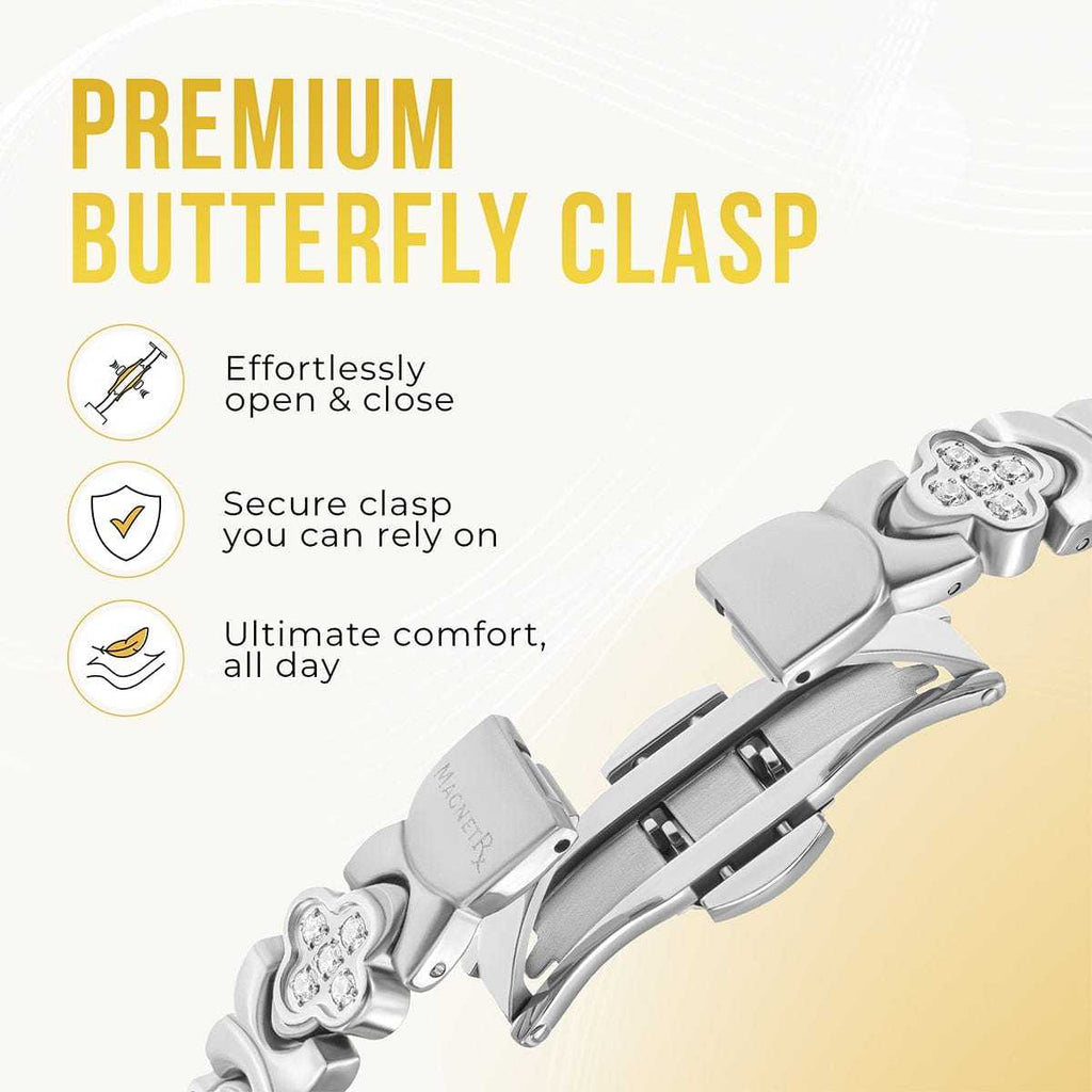 Clover Magnetic Bracelet for Women (Silver) - Maven Couture IncBracelet