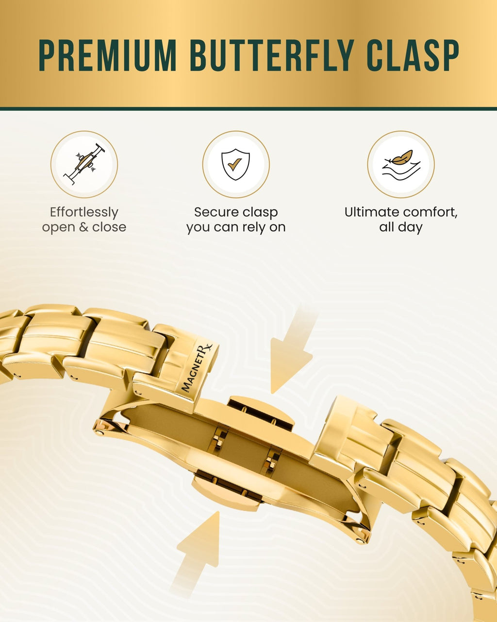 EllipseMAX Magnetic Bracelet for Women (Gold) - Maven Couture IncBracelet