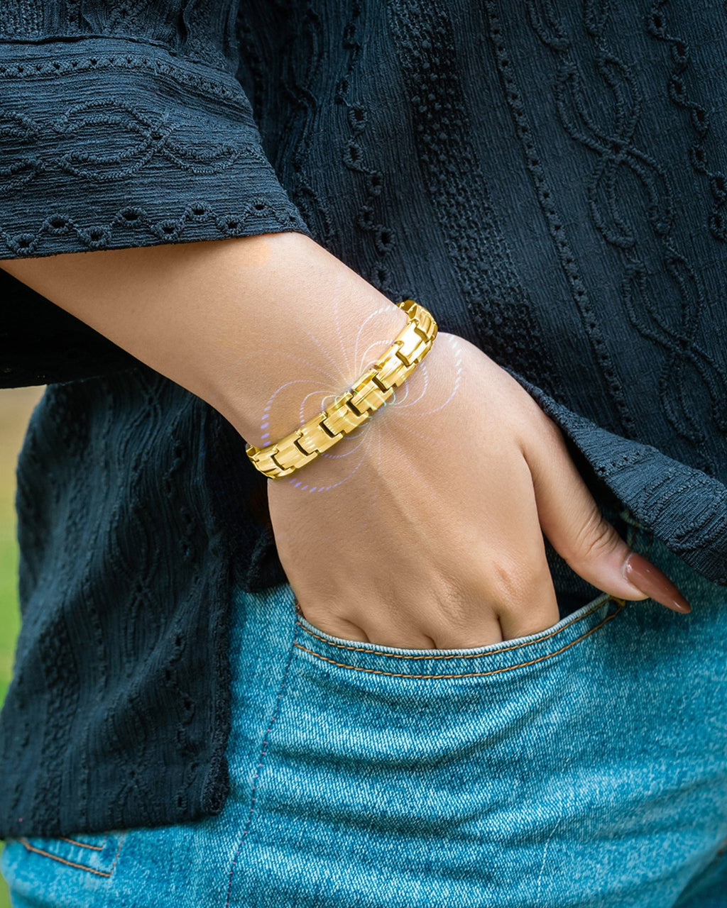 EllipseMAX Magnetic Bracelet for Women (Gold) - Maven Couture IncBracelet