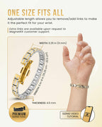 EllipseMAX Magnetic Bracelet for Women (Silver & Gold) - Maven Couture IncBracelet