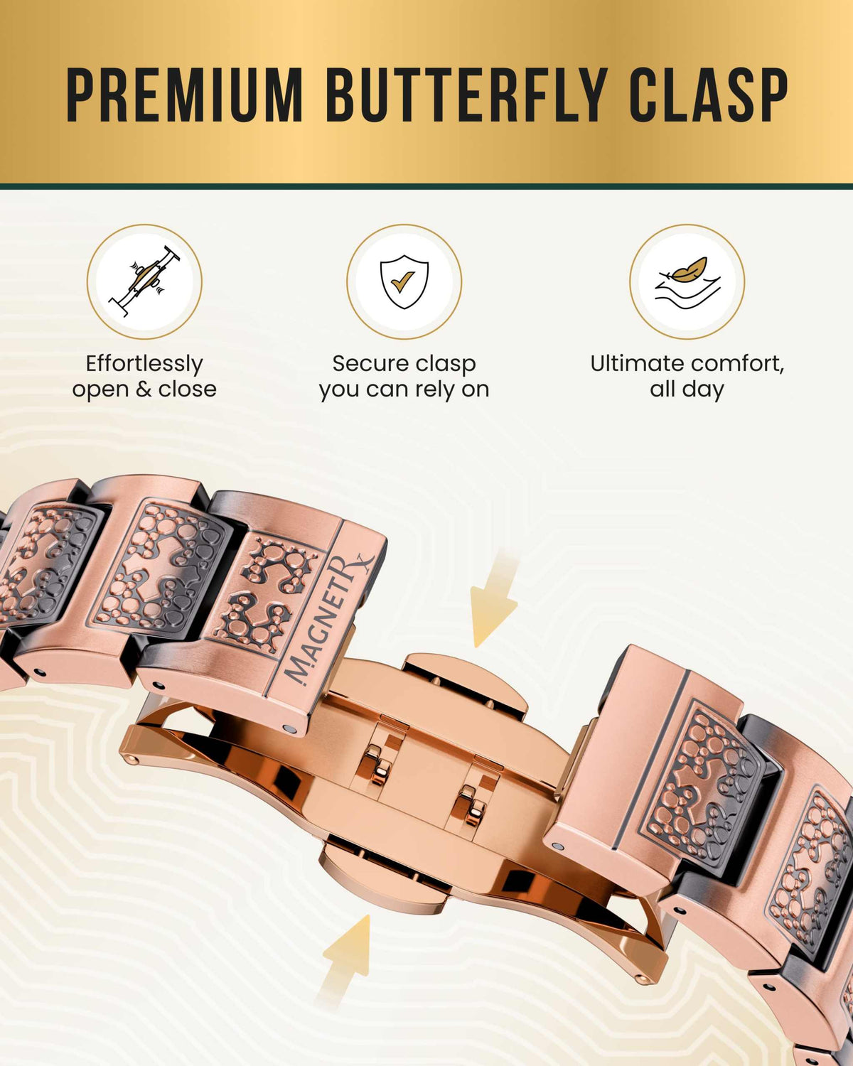 EllipseMAX Magnetic Copper Bracelet for Men (Cross) - Maven Couture IncBracelet