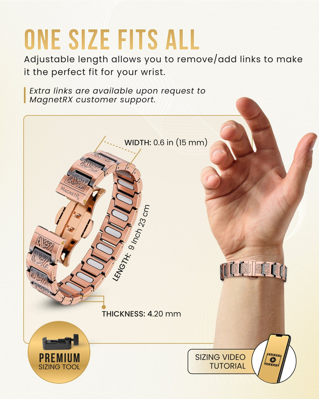 EllipseMAX Magnetic Copper Bracelet for Men (Viking) - Maven Couture IncBracelet