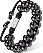 High Power Magnetic Hematite Bracelet Double Row - Maven Couture IncBracelet