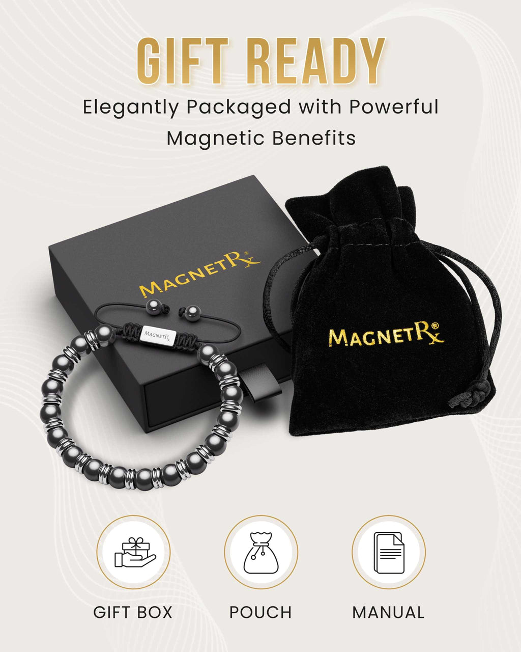 High Power Magnetic Hematite Bracelet Silver Titan - Maven Couture IncBracelet