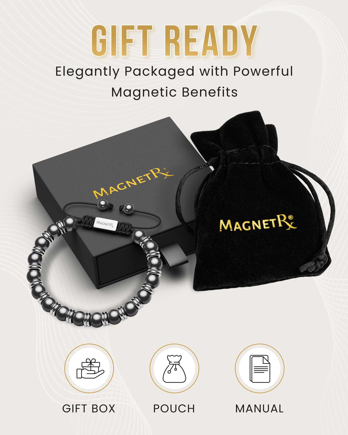 High Power Magnetic Hematite Bracelet Silver Titan - Maven Couture IncBracelet