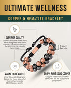 MAX Strength Magnetic Hematite & Copper Bracelet (Double Row) - Maven Couture IncBracelet