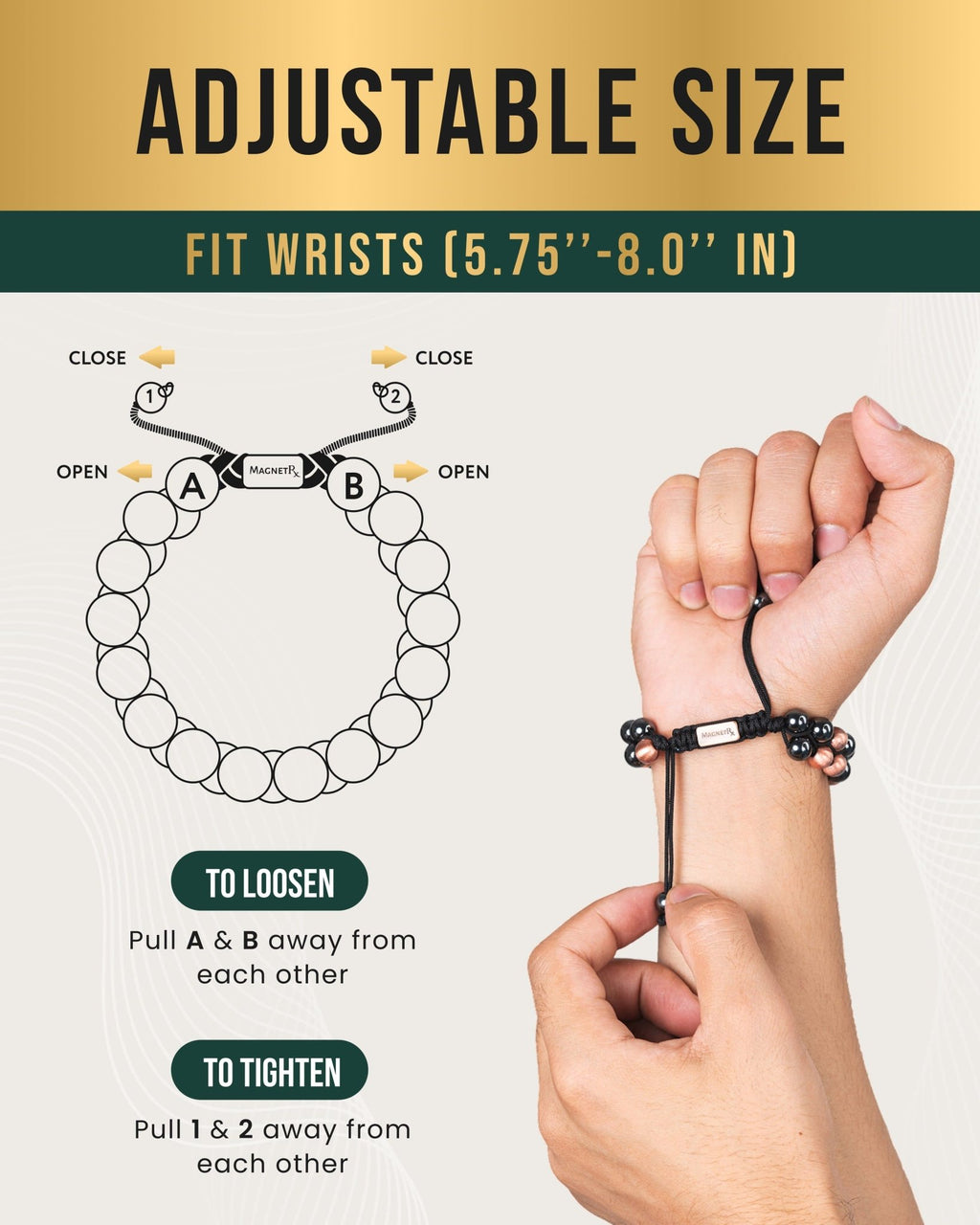MAX Strength Magnetic Hematite & Copper Bracelet (Double Row) - Maven Couture IncBracelet