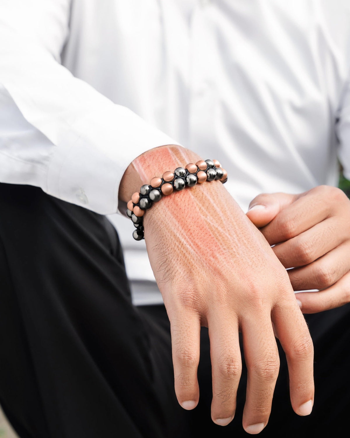 MAX Strength Magnetic Hematite & Copper Bracelet (Double Row) - Maven Couture IncBracelet