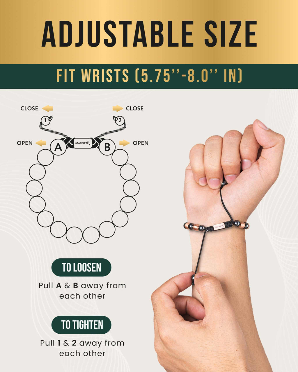 MAX Strength Magnetic Hematite & Copper Bracelet (Single Row) - Maven Couture IncBracelet
