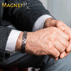 Rugged Twist Magnetic Therapy Bracelet Silver Bangle - Maven Couture IncBracelet