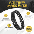 Ultra Strength Magnetic Therapy Bracelet Black Classic - Maven Couture IncBracelet