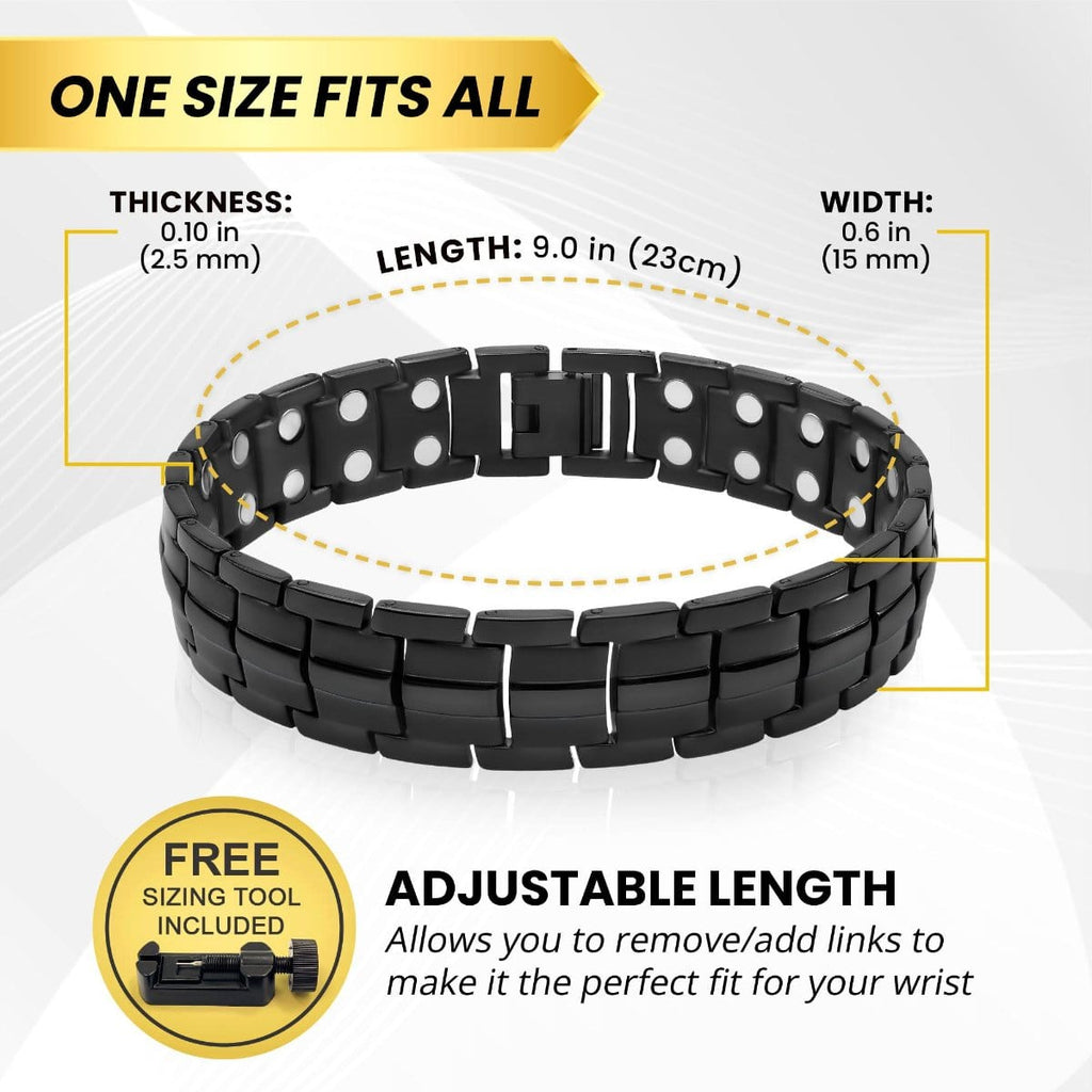 Ultra Strength Magnetic Therapy Bracelet Black Classic - Maven Couture IncBracelet