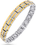 Women's Ultra Strength Silver & Gold Titanium Magnetic Bracelet - Maven Couture IncBracelet