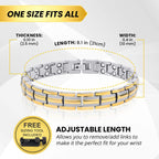 Women's Ultra Strength Silver & Gold Titanium Magnetic Bracelet - Maven Couture IncBracelet