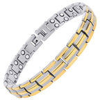 Women's Ultra Strength Silver & Gold Titanium Magnetic Bracelet - Maven Couture IncBracelet