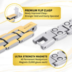 Women's Ultra Strength Silver & Gold Titanium Magnetic Bracelet - Maven Couture IncBracelet