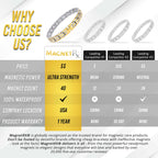 Women's Ultra Strength Silver & Gold Titanium Magnetic Bracelet - Maven Couture IncBracelet