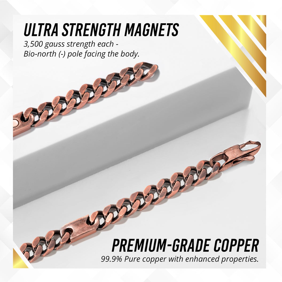 Copper Magnetic Therapy Necklace Curb Chain - Maven Couture IncNecklace