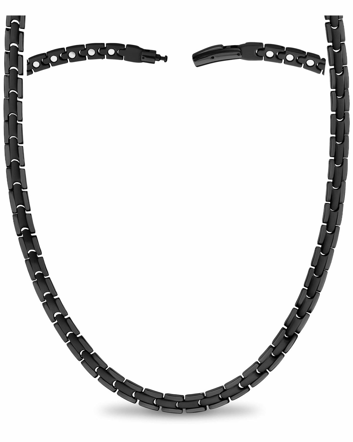 Powerful Black Titanium Magnetic Therapy Necklace - Maven Couture IncNecklace