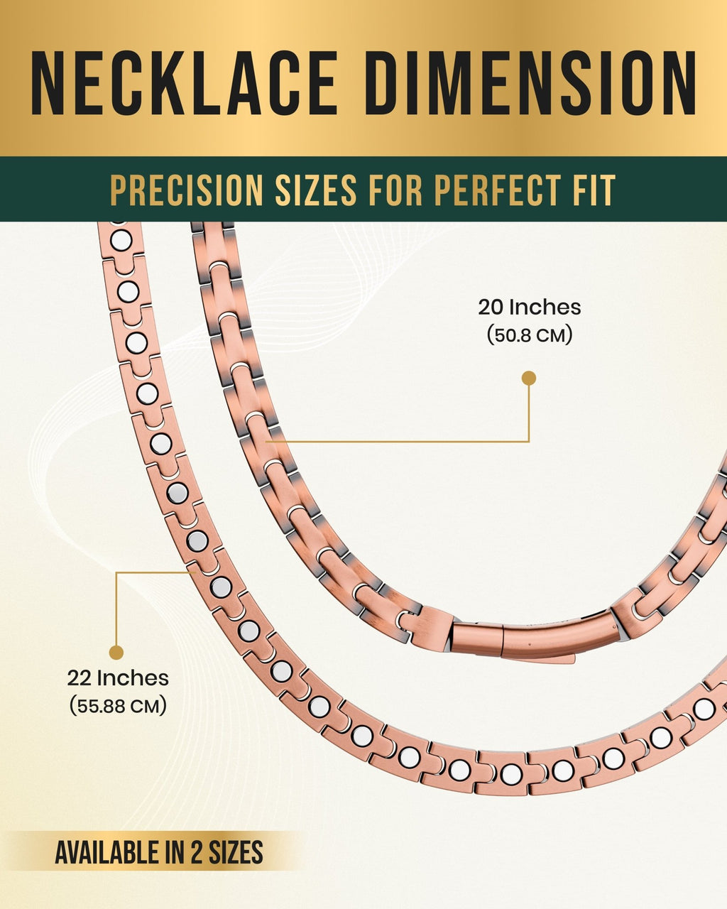 Powerful Copper Magnetic Therapy Necklace Classic Chain - Maven Couture IncNecklace